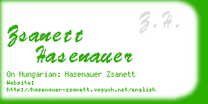 zsanett hasenauer business card